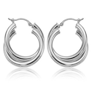 CARLA Medium Double Tube Hoops