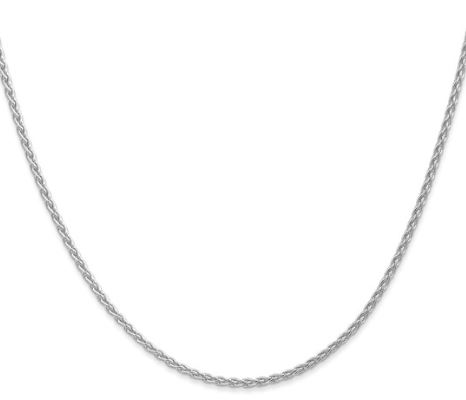 S/O-14K White Gold 18 inch 1.75mm Parisian Wheat with Lobster Clasp Chain