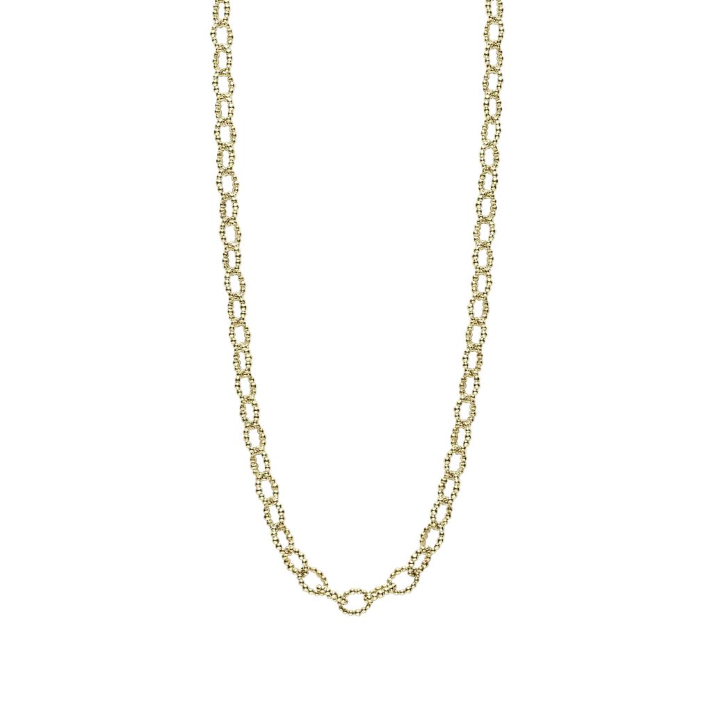 LAGOS Signature Caviar Oval Link Chain Necklace