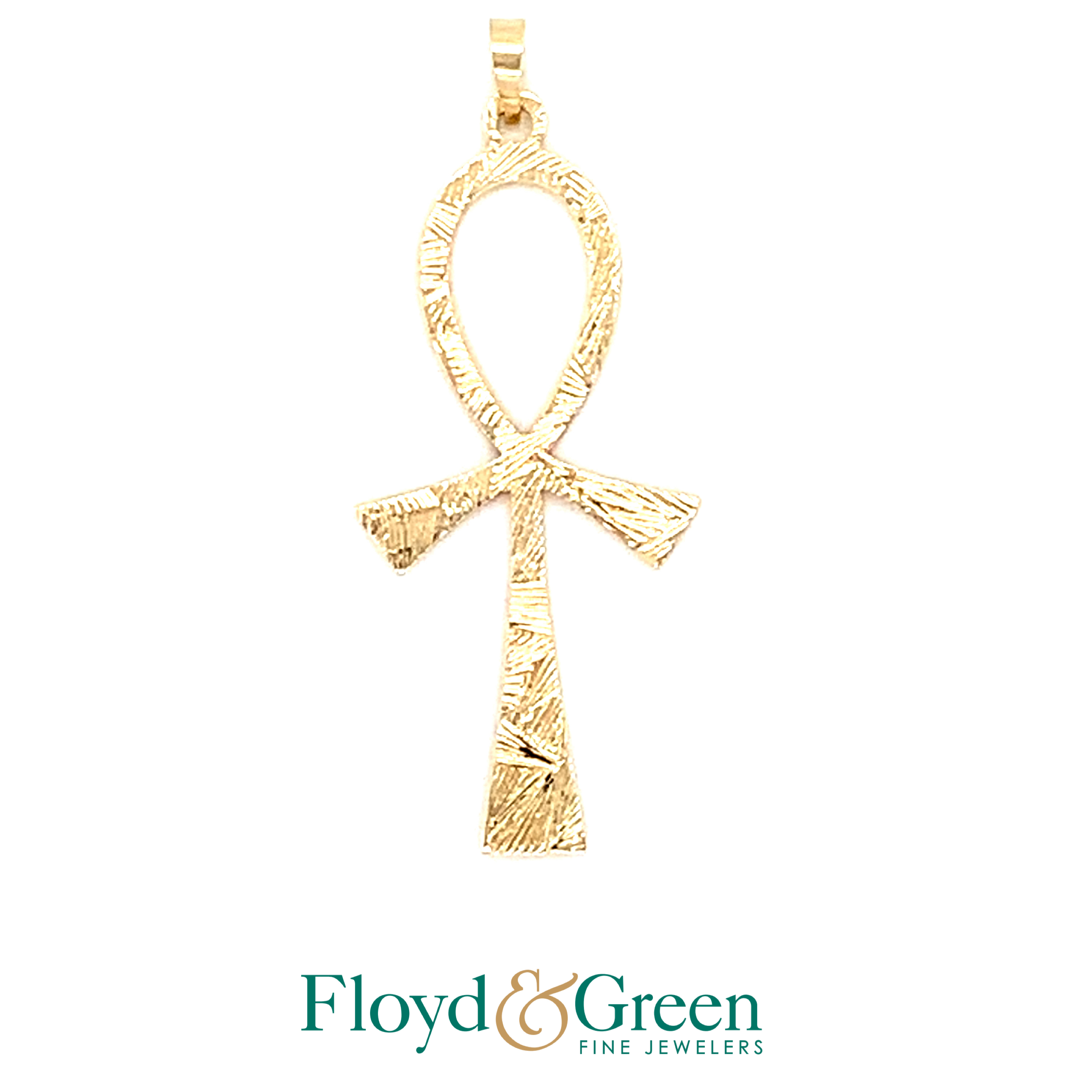 14KY Egyptian Ankh Cross Pendant, 1.7g