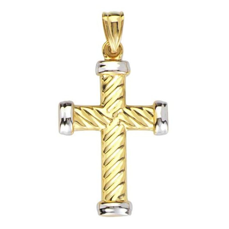 Two Tone Cross Pendant