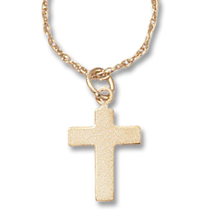 14KY SM CROSS ON CHAIN