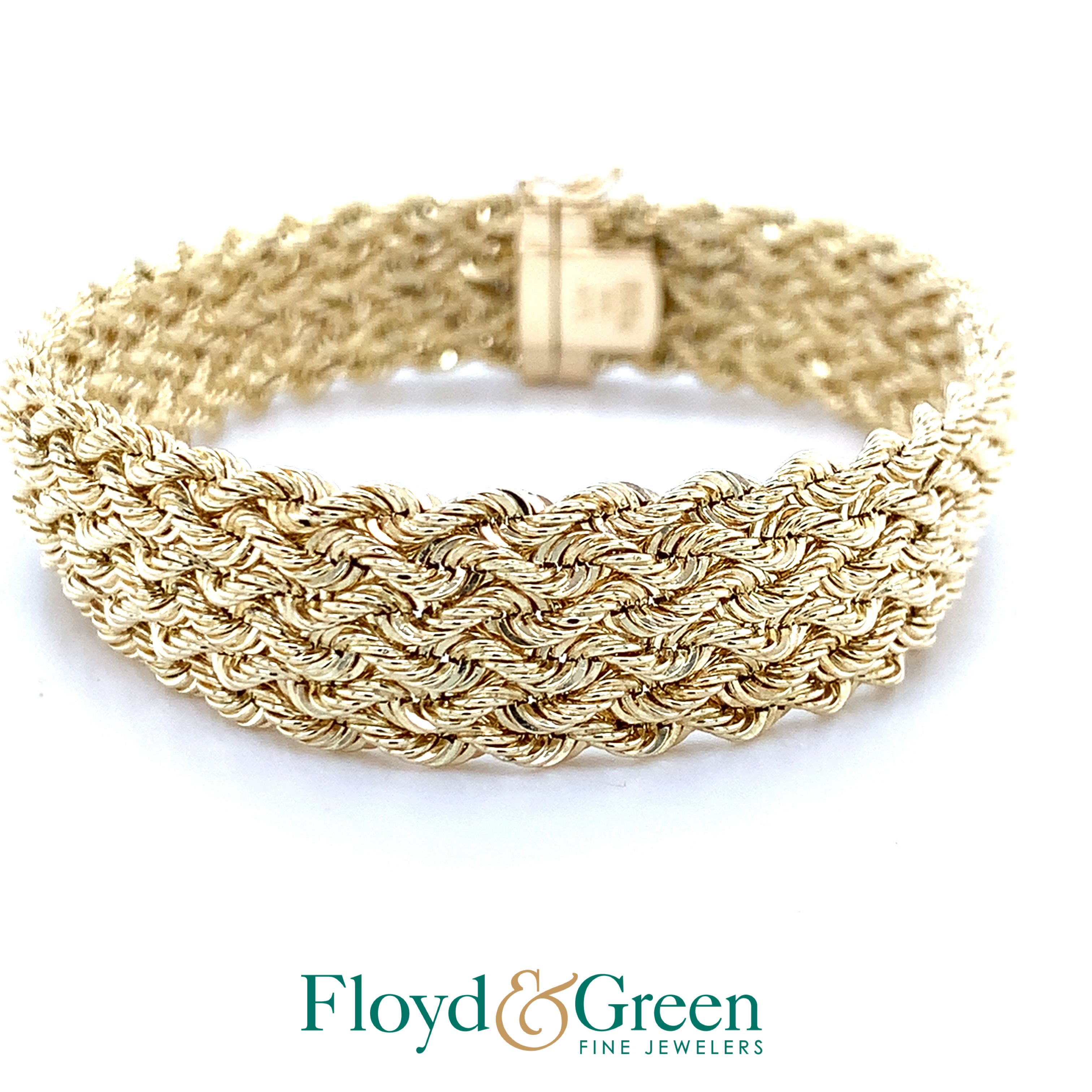 Wide Woven Rope Bracelet