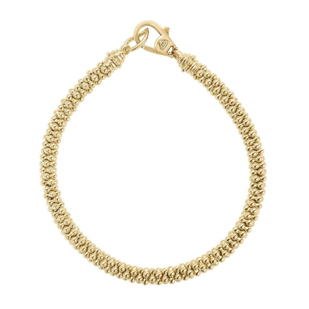 LAGOS: CAVIAR GOLD THIN BEADED BRACELET