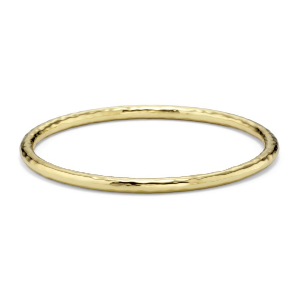 18KY Classico Hammered Medium Bangle