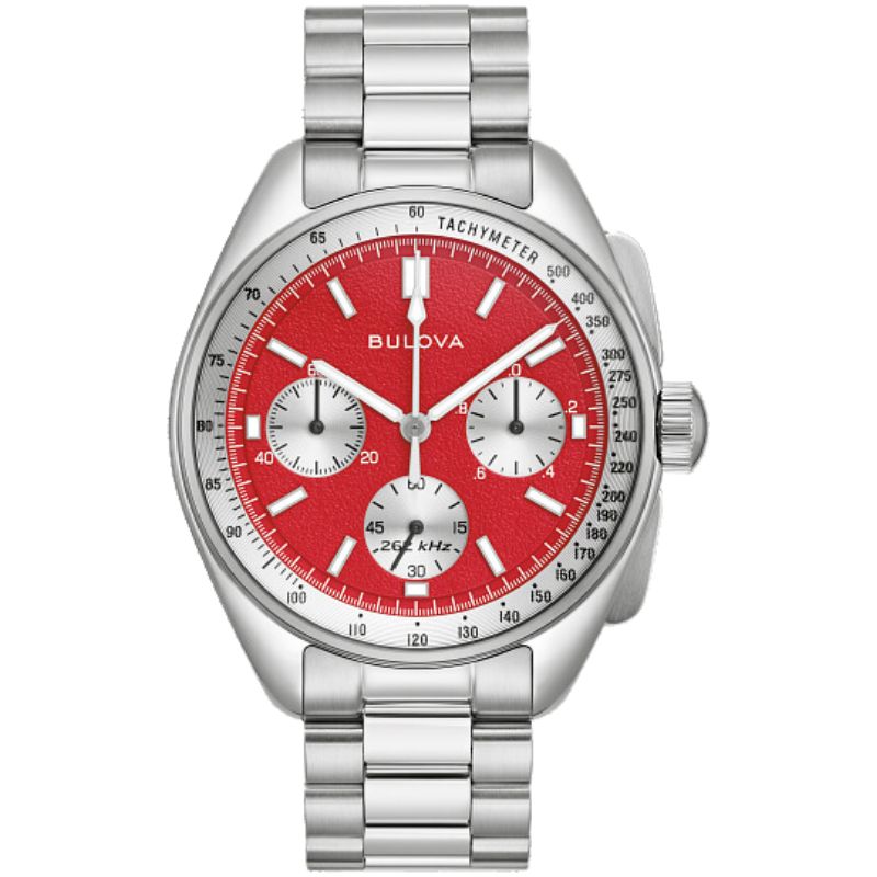 BULOVA Lunar Pilot Red Dial Watch