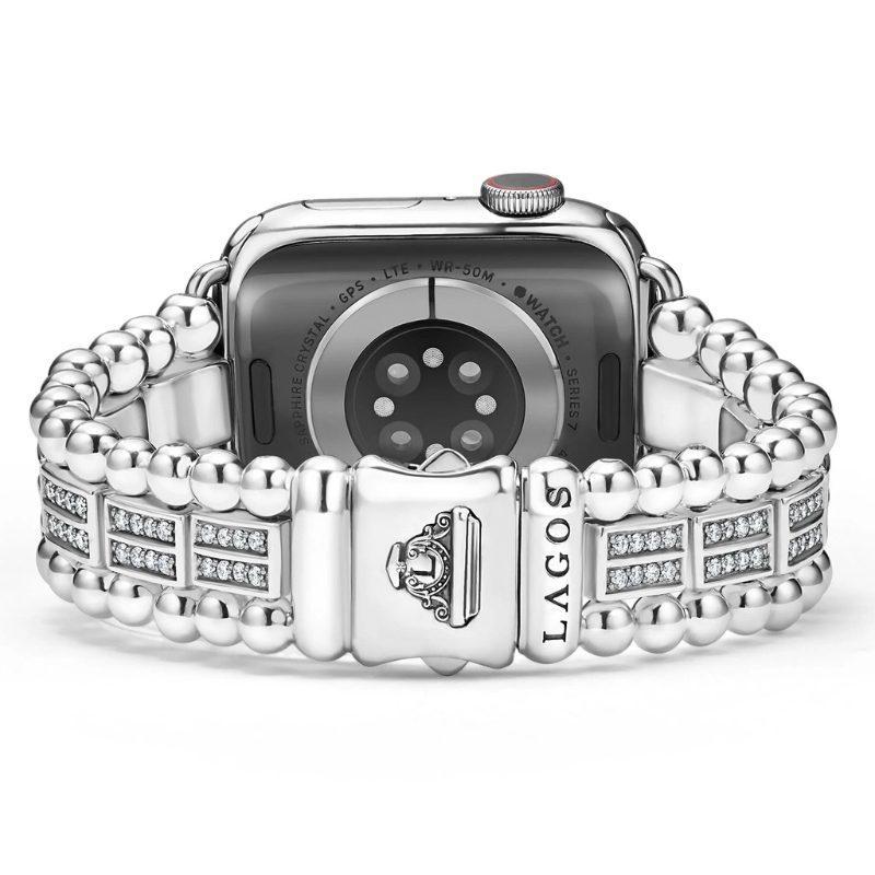 LAGOS Two-Row Diamond Smart Caviar Watch Bracelet