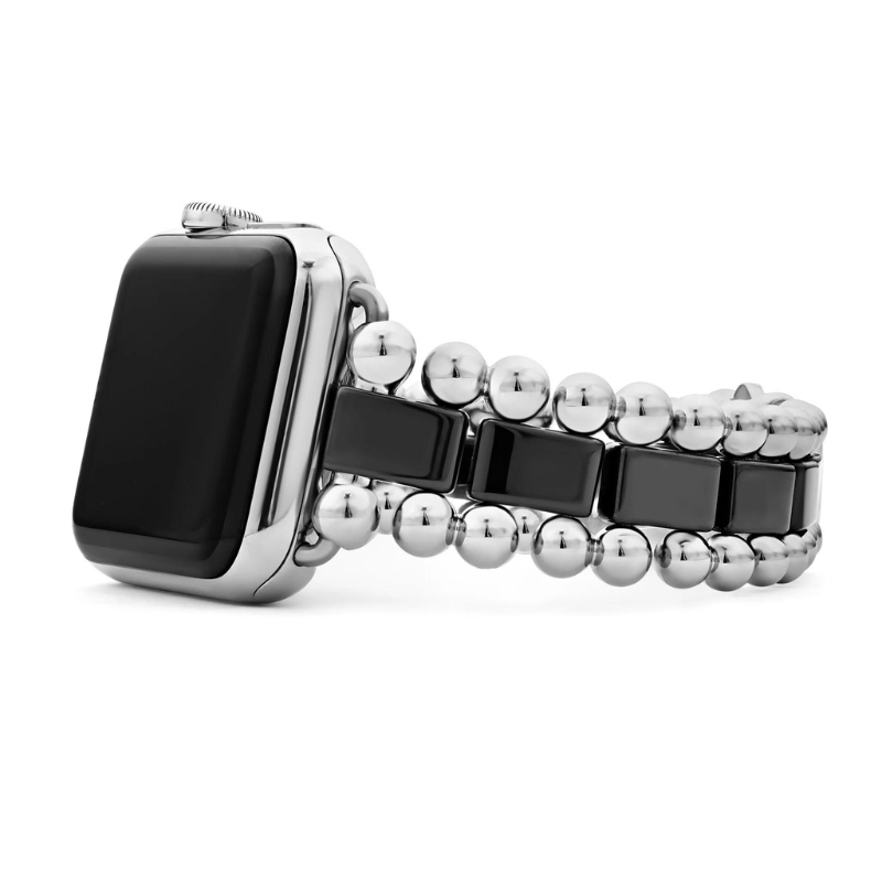 LAGOS Smart Caviar Black Ceramic & Stainless Steel Watch Bracelet