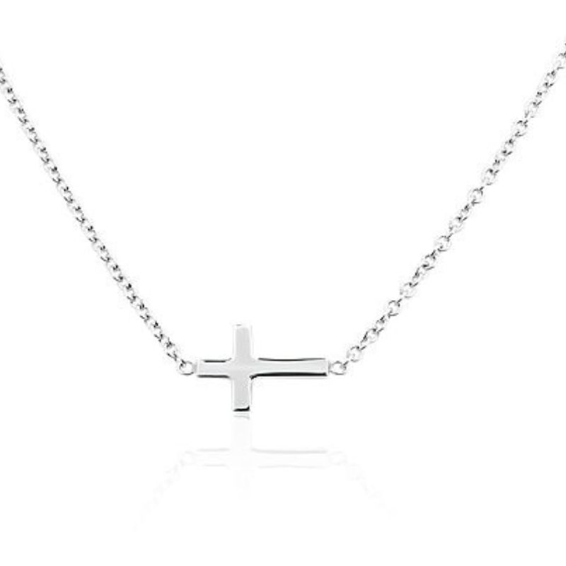 CARLA Sideways Cross Necklace