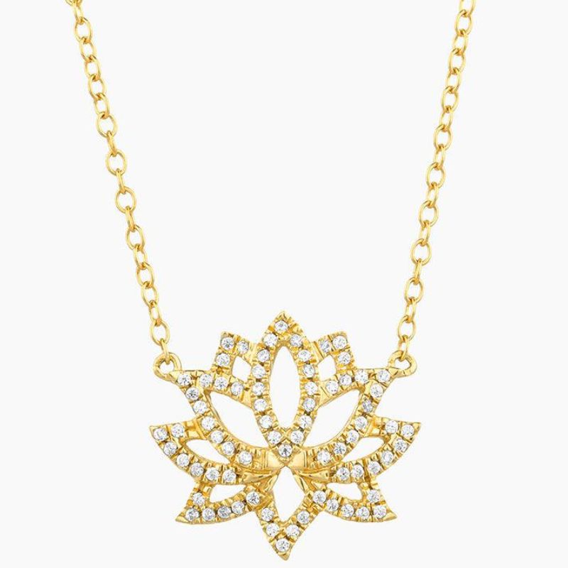 ELLA STEIN Blooming Lotus Pendant Necklace