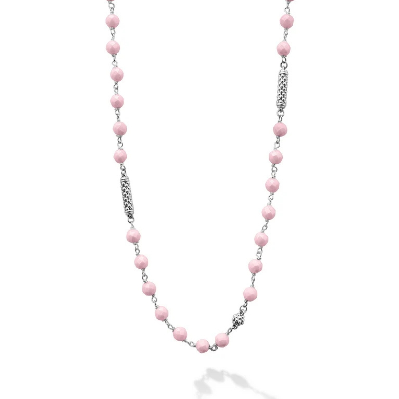 LAGOS Pink Ceramic Beaded Necklace