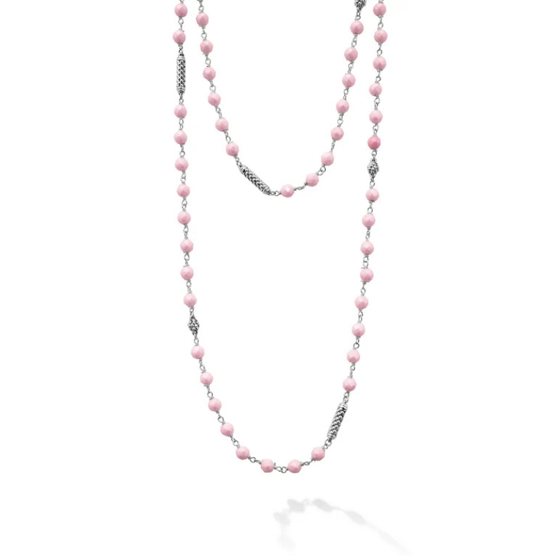 LAGOS Pink Ceramic Beaded Necklace