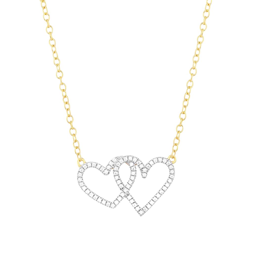 ELLA STEIN Two Hearts Pendant Necklace