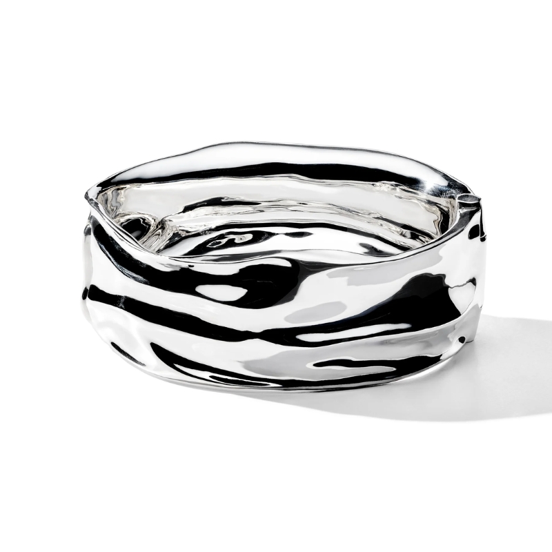 SS Classico Crush Wide Hinged Bangle