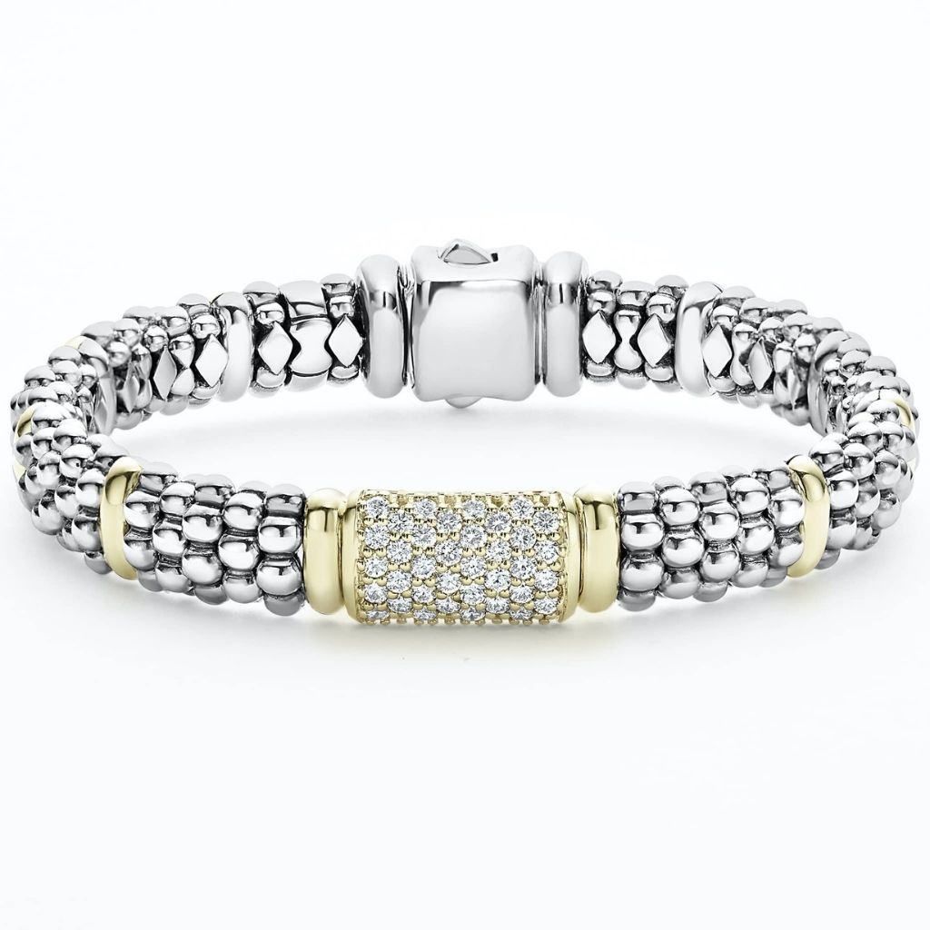 LAGOS: SIGNATURE CAVIAR DIAMOND CAVIAR BRACELET