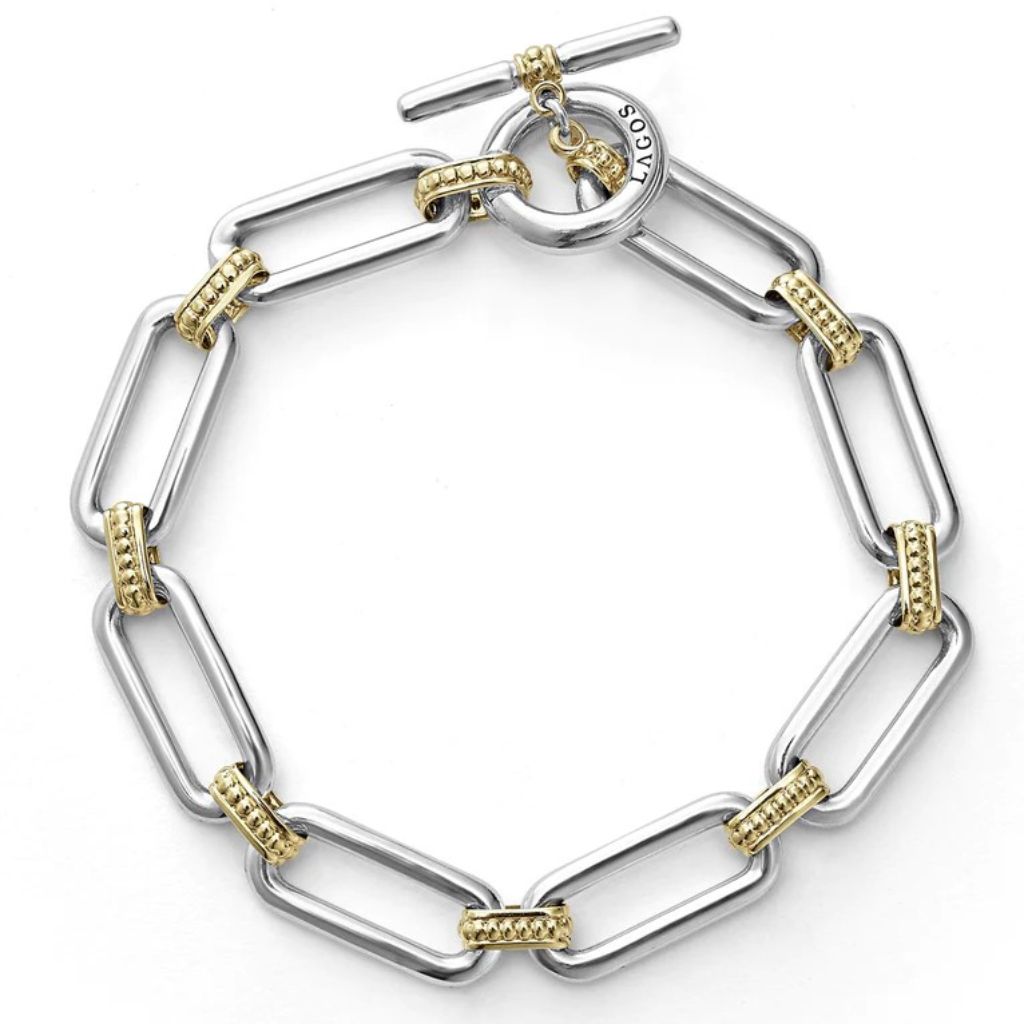 LAGOS Signature Caviar Two-Tone Link Bracelet