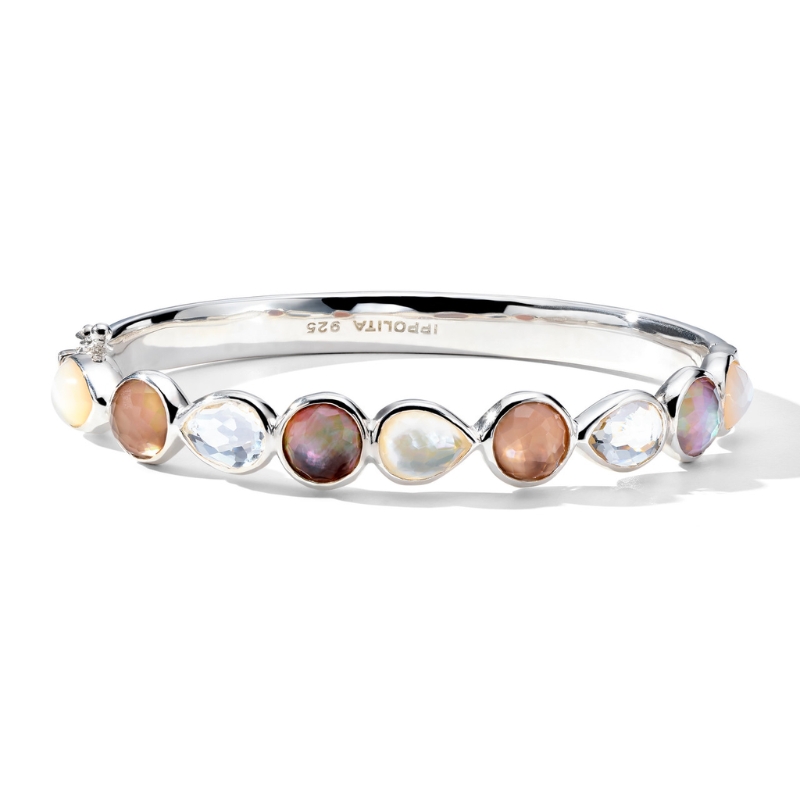 IPPOLITA Stone Row Hinged Bangle