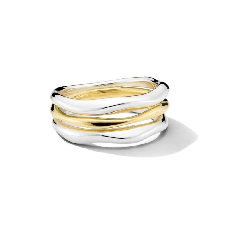 CHIMERA CLASSICO TRIPLE-BAND SQUIGGLE RING