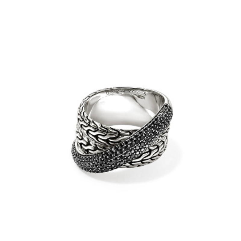 vJOHN HARDY Essentials Pavé Crossover Ring