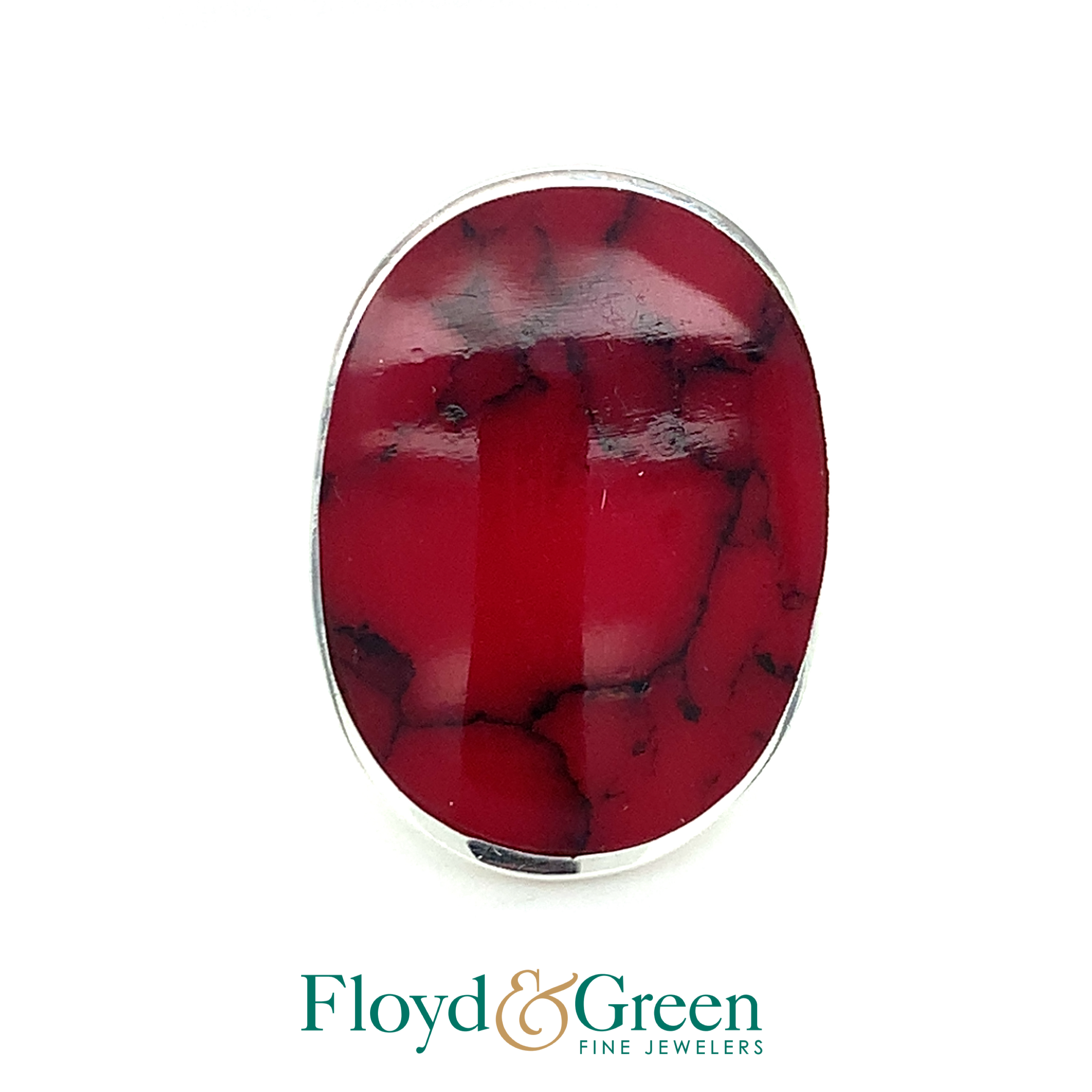 Red Oval Stone Ring