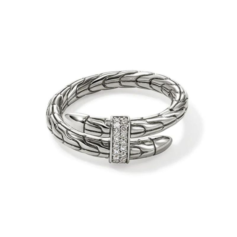 JOHN HARDY Spear Diamond Coil Ring