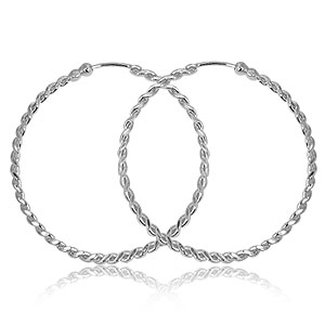 CARLA Large Twist Endless Hoop Earrings