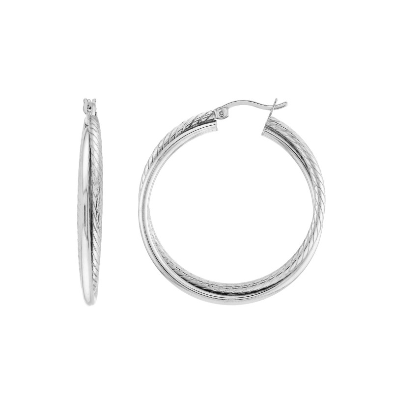 Twisted Double Hoop Earrings