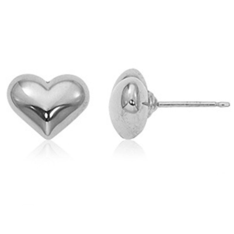 Puff Heart Stud Earrings