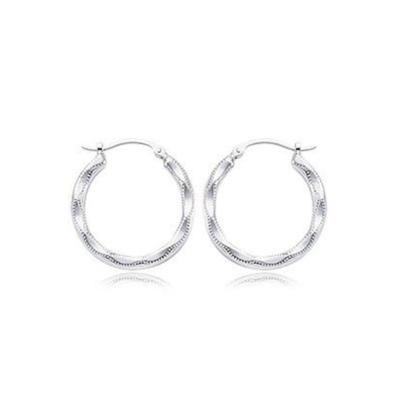 CARLA Embossed Hoop Earrings