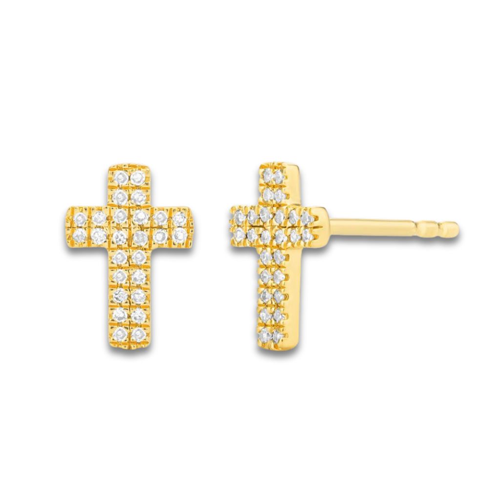 ELLA STEIN Small Cross Stud Earrings