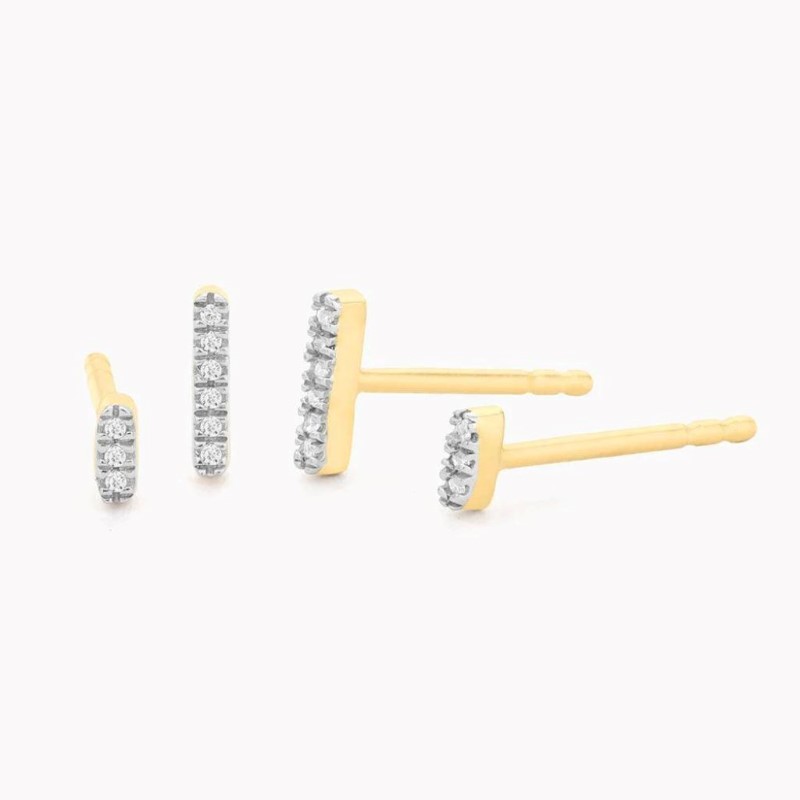 ELLA STEIN Double Bar Stud Earrings