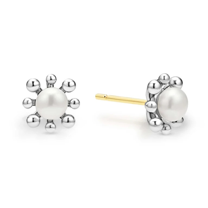 LAGOS Fleur Pearl Stud Earrings