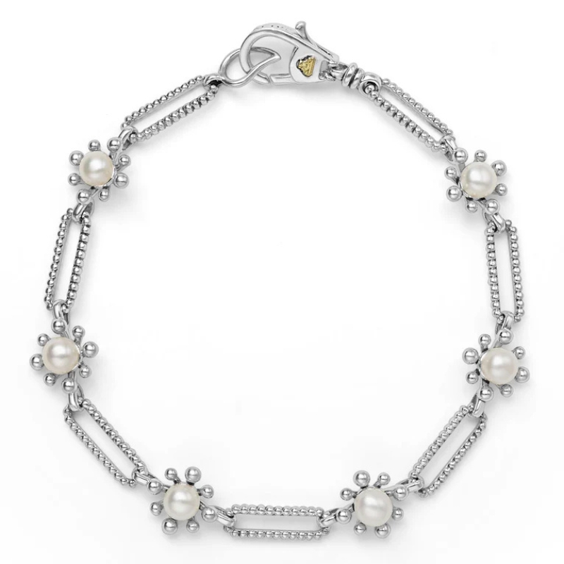 LAGOS Fleur Pearl Link Bracelet