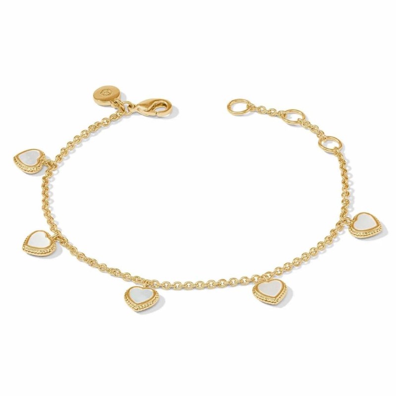 JULIE VOS Heart Delicate Charm Bracelet