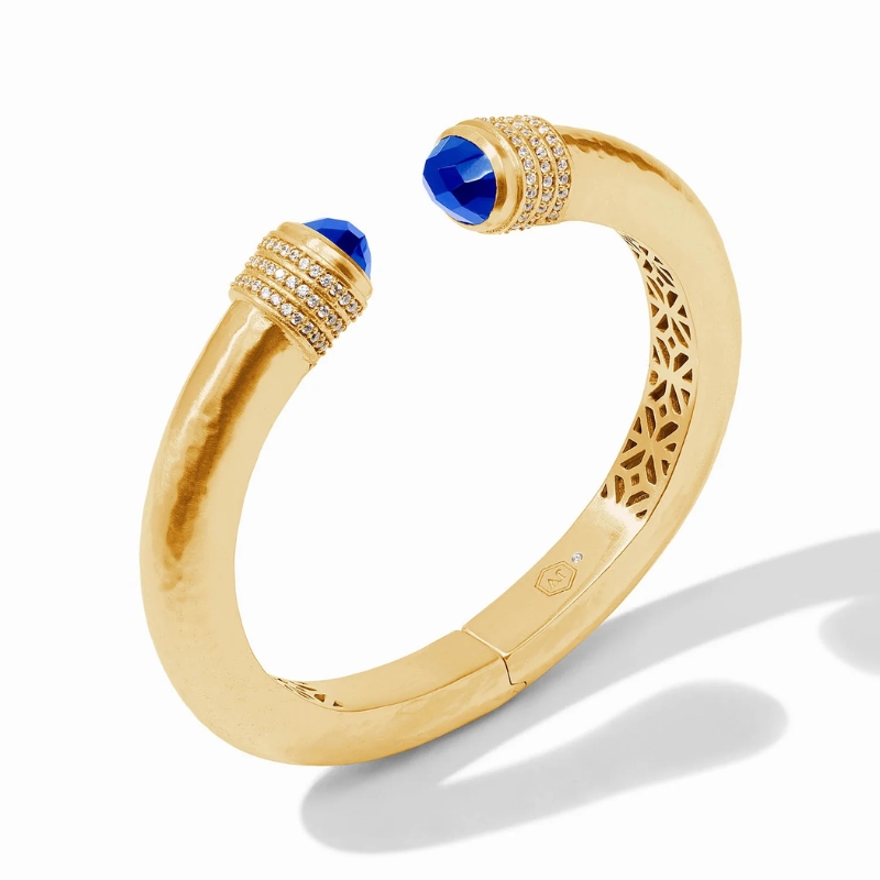 Luna Demi Cuff Bracelet w/ Iridescent Sapphire Blue