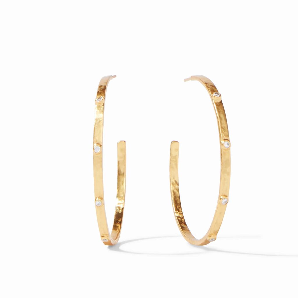 JULIE VOS Crescent Stone Hoop