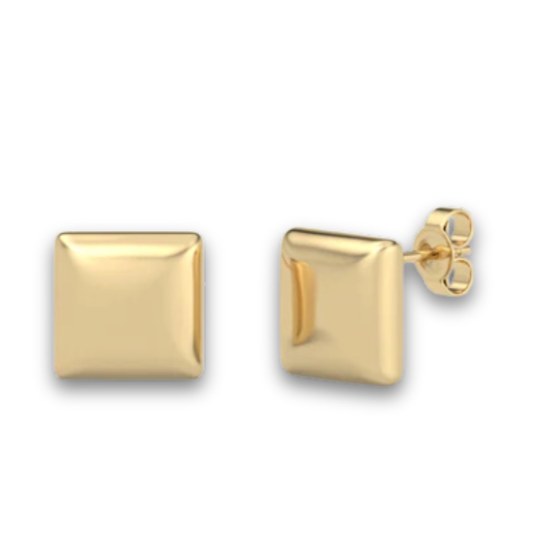 YGP Small Cube Stud Earrings Plain