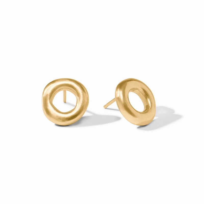 JULIE VOS Wave Circle Stud Earrings