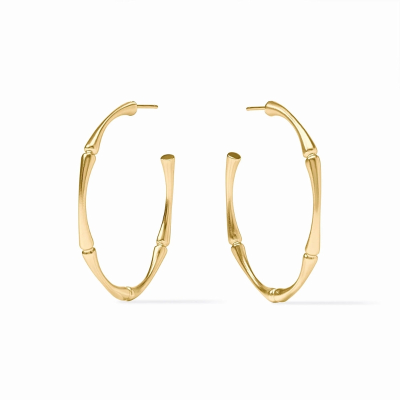 JULIE VOS Large Bamboo Hoop Earrings