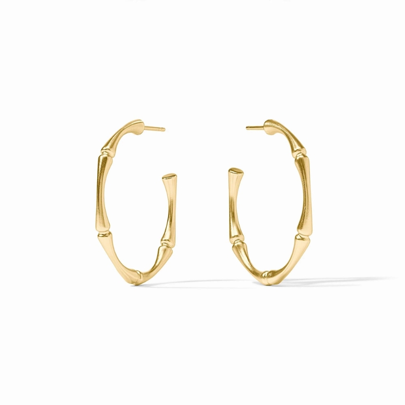 JULIE VOS Medium Bamboo Hoop Earrings