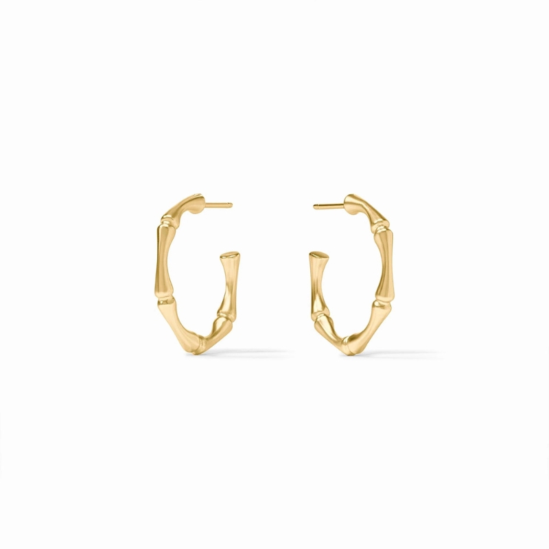 JULIE VOS Small Bamboo Hoop Earrings