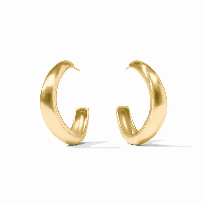 JULIE VOS Medium Wave Hoop Earrings