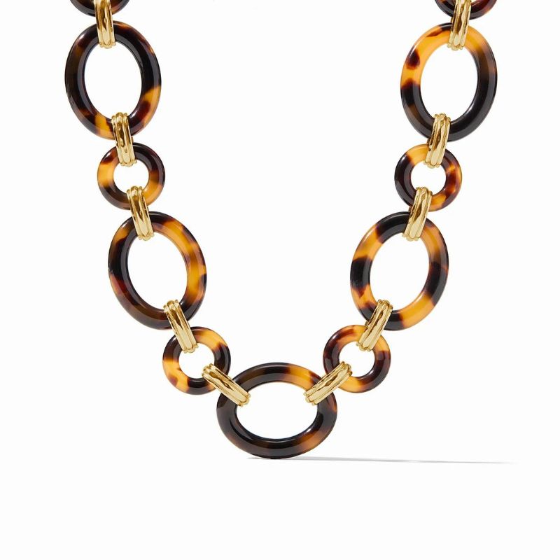 JULIE VOS Madison Tortoiseshell Link Necklace