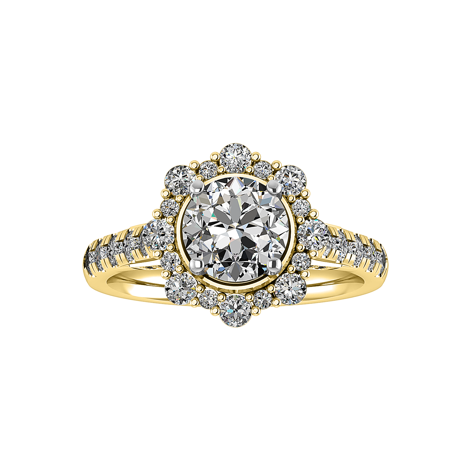 Sarah O The Athena Round Rose Cut Diamond Ring