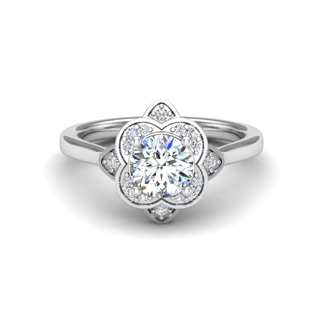 Sloane-Sideways Pear Shape Diamond Ring