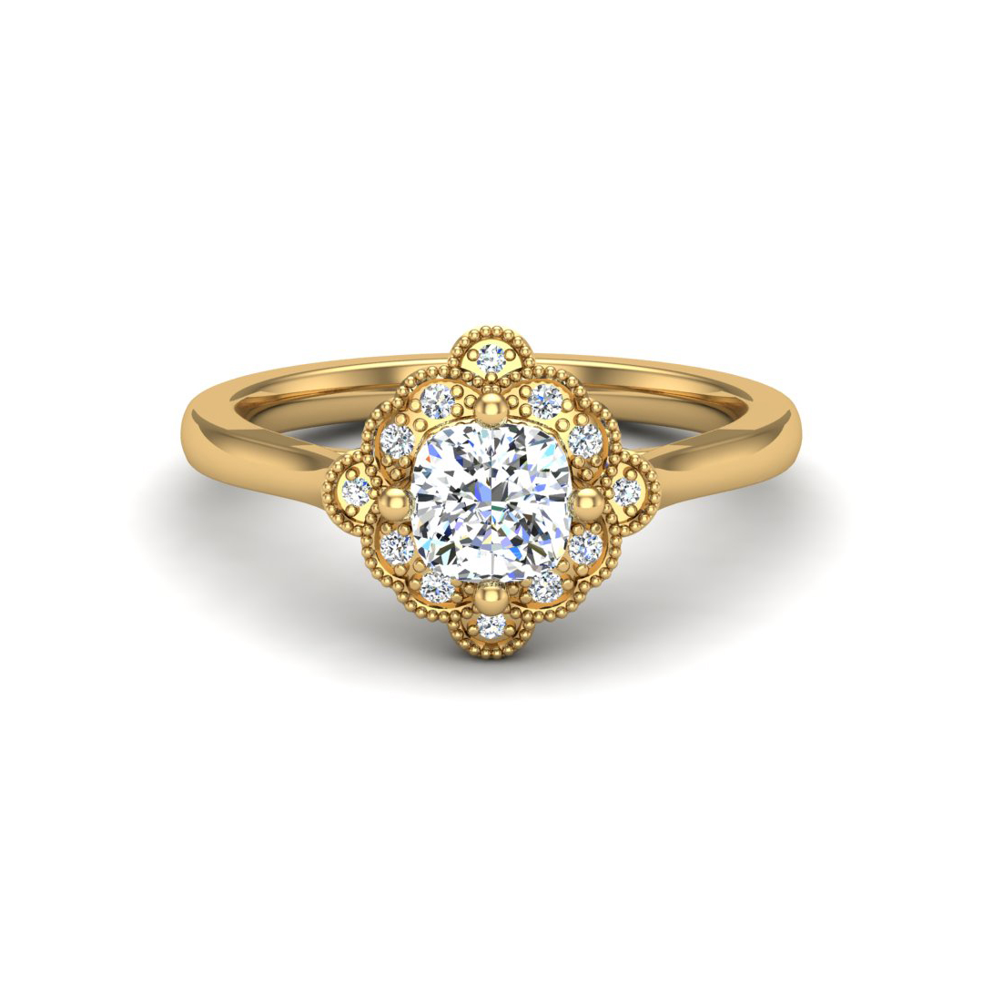 18K Yellow Gold Nadia Diamond Ring