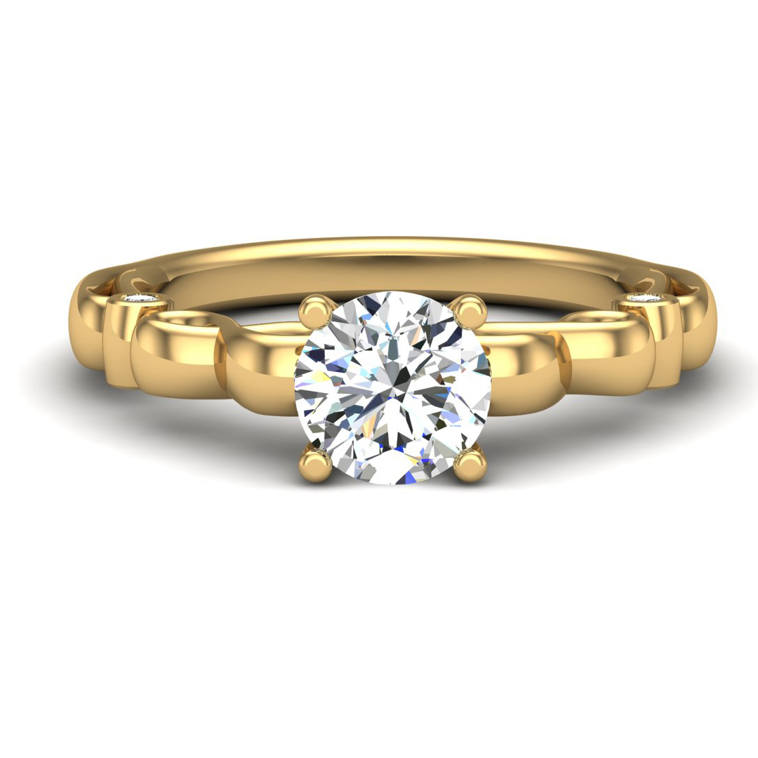 Festive Classic solitaire diamond ring 204-100-PV - watchesonline.com