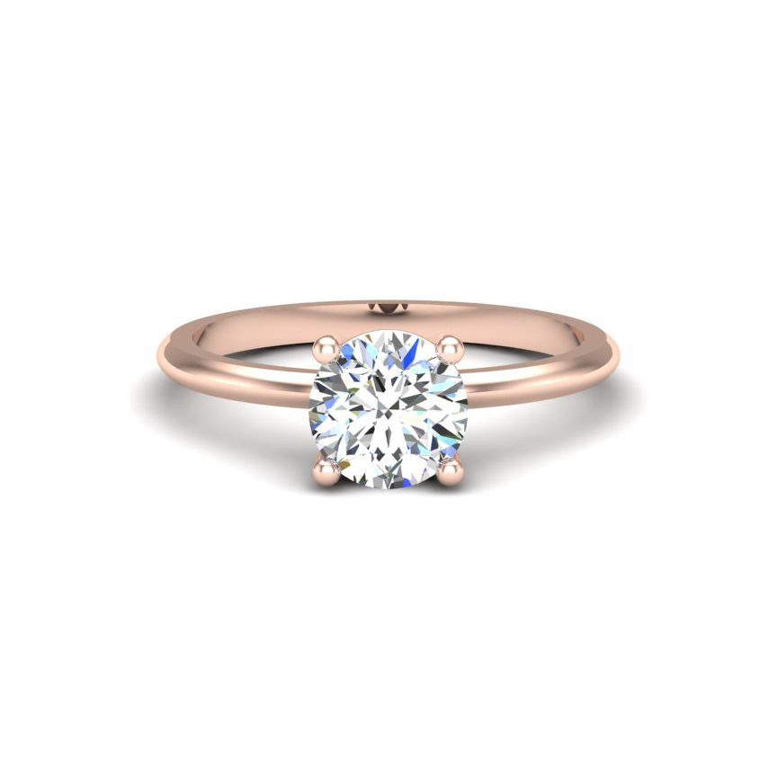 Thin Solitaire Engagement Rings Tapered – Bella's Fine Jewelers