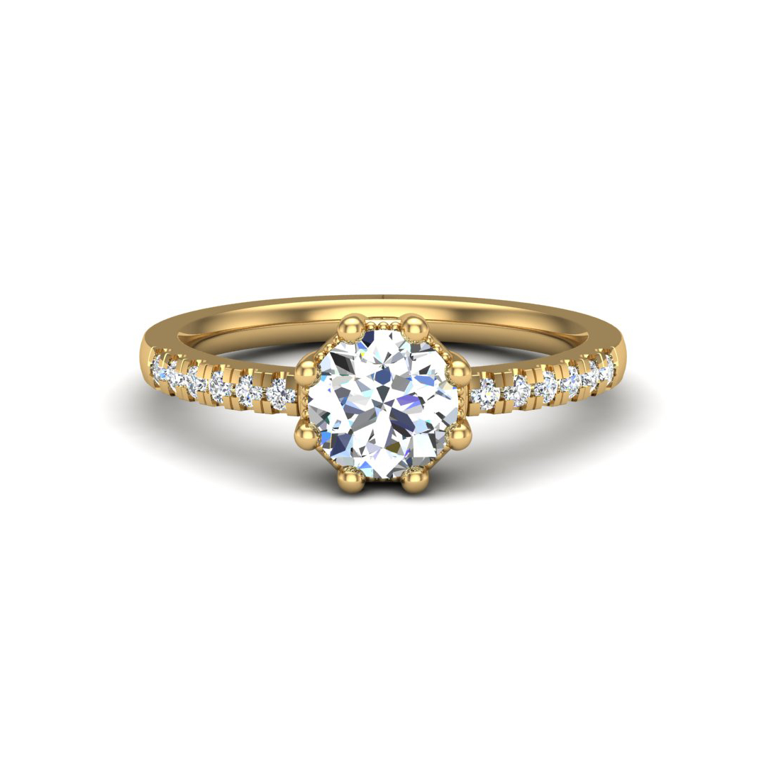 Thin Solitaire Engagement Rings Tapered – Bella's Fine Jewelers