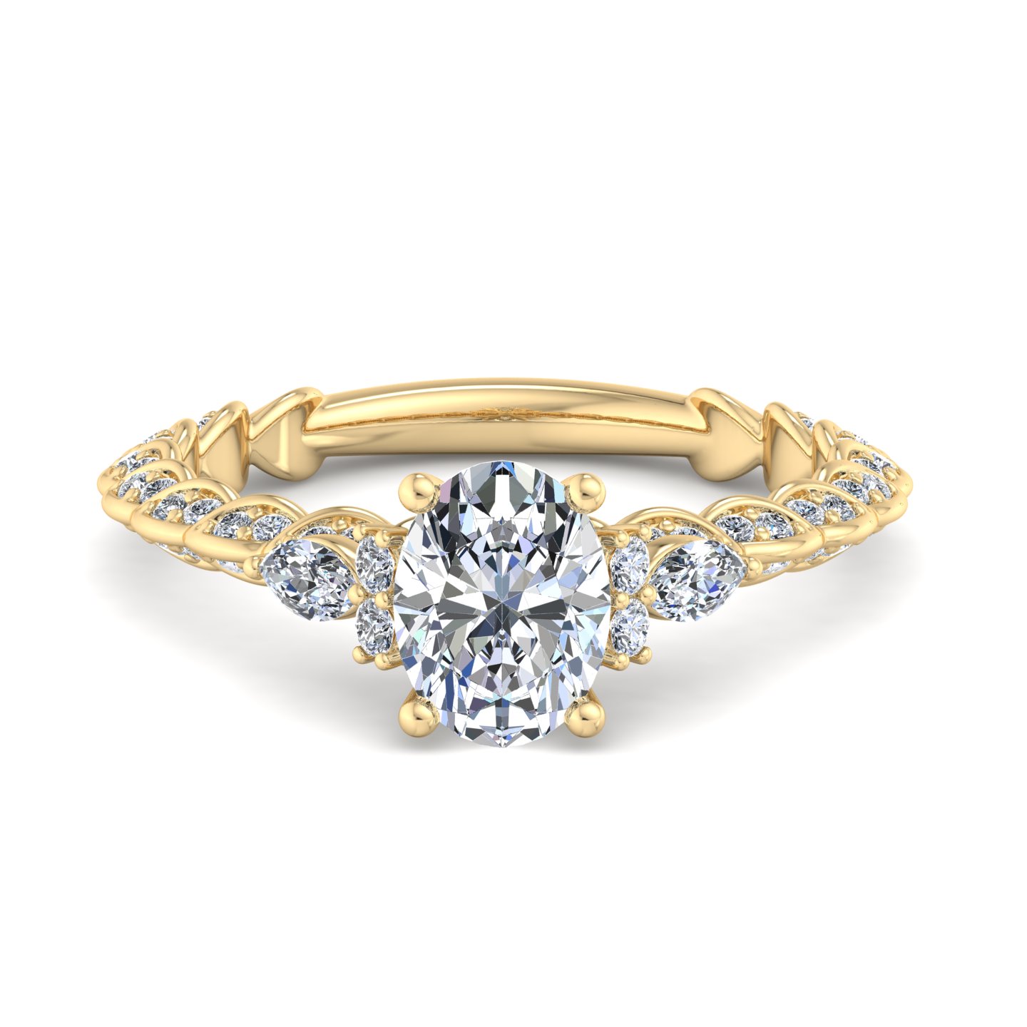 18K Yellow Gold Nadia Diamond Ring